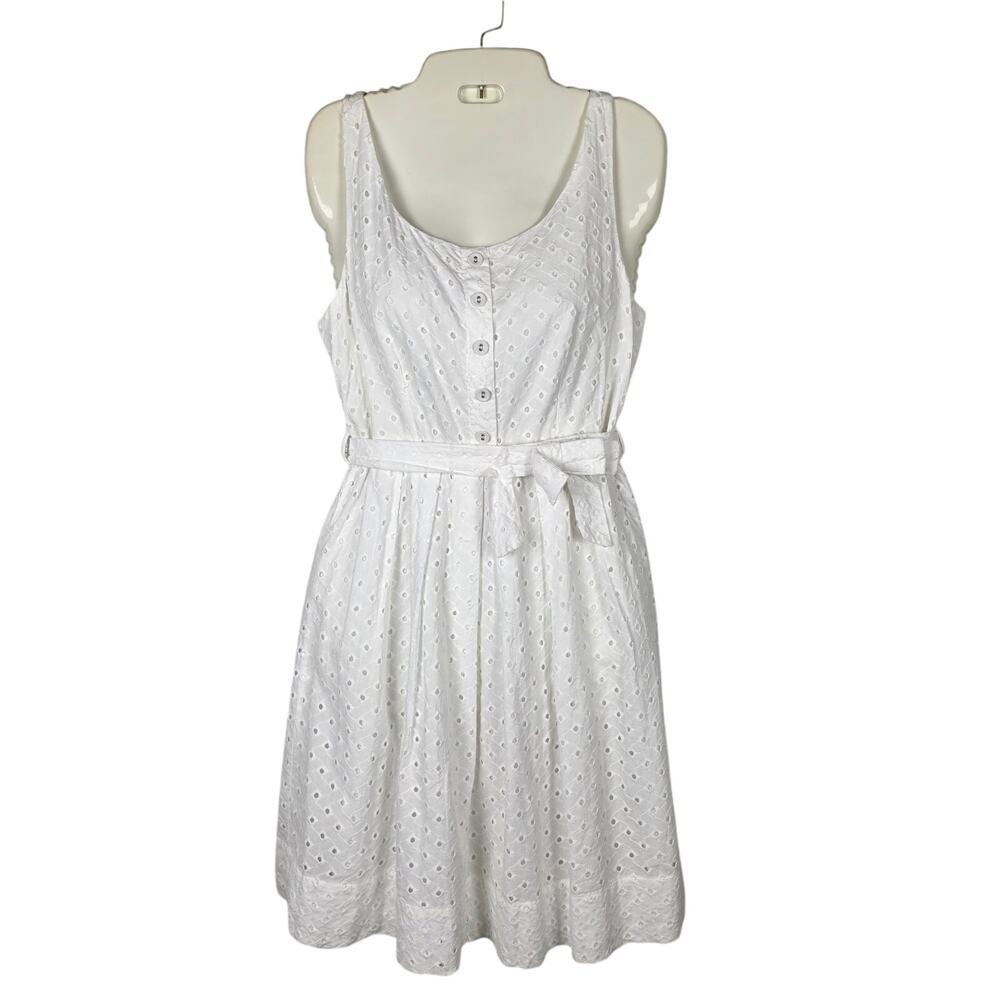 ✨ American Rag White Cotton Eyelet Mini Dress S 100% Cotton